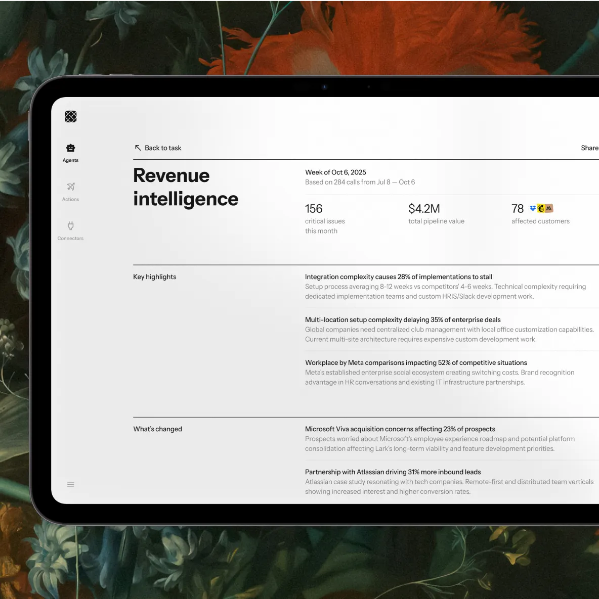 Revenue intelligence report